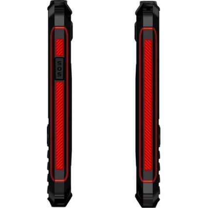 Evolveo - StrongPhone W4, ūdensizturīgs Dual SIM tālrunis, melns-sarkans