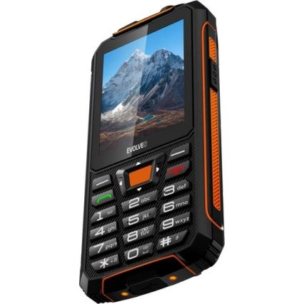 Evolveo - StrongPhone Z6, ūdensizturīgs divu SIM karšu tālrunis, melns/oranžs