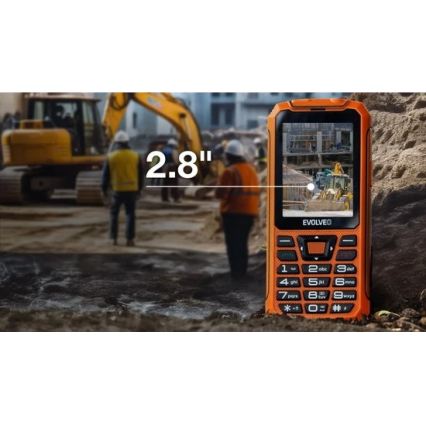 Evolveo - StrongPhone Z6 ūdensizturīgs divu SIM karšu telefons, oranžs