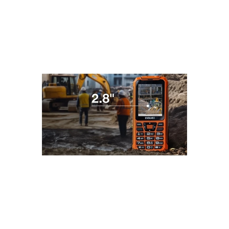 Evolveo - StrongPhone Z6 ūdensizturīgs divu SIM karšu telefons, oranžs