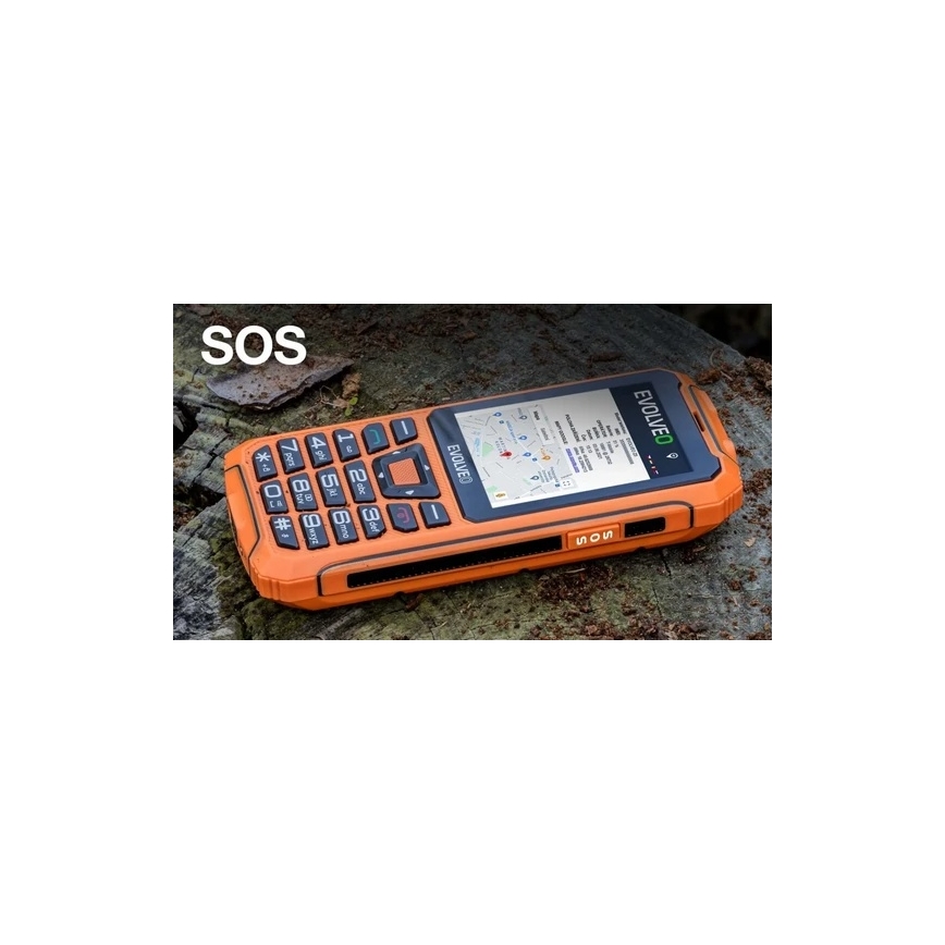 Evolveo - StrongPhone Z6 ūdensizturīgs divu SIM karšu telefons, oranžs