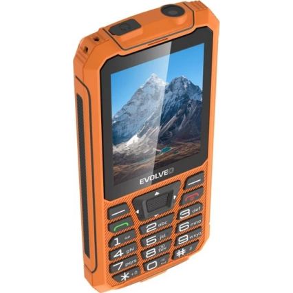 Evolveo - StrongPhone Z6 ūdensizturīgs divu SIM karšu telefons, oranžs