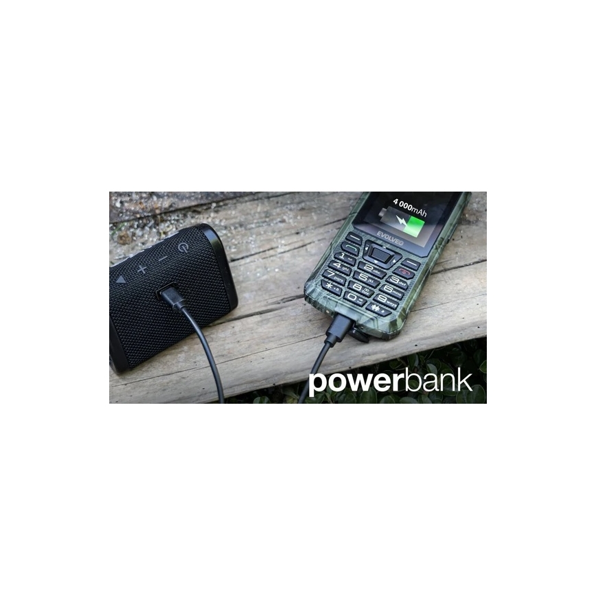 Evolveo - StrongPhone Z6, ūdensizturīgs Dual SIM tālrunis, medību kamuflāža