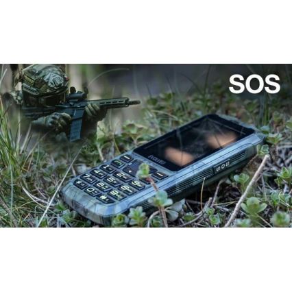 Evolveo - StrongPhone Z6, ūdensizturīgs Dual SIM tālrunis, medību kamuflāža