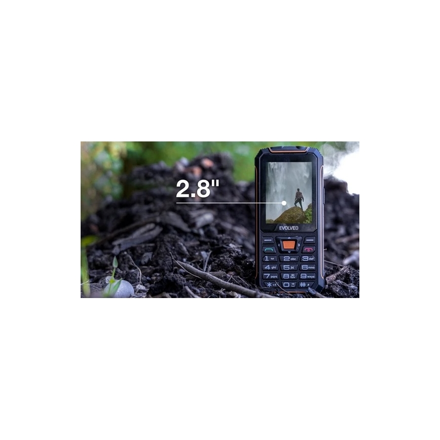 Evolveo - StrongPhone Z6 ūdensizturīgs Dual SIM tālrunis melns/oranžs