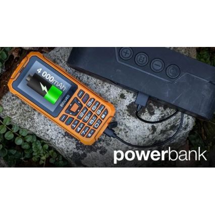 Evolveo - StrongPhone Z6, ūdensizturīgs Dual SIM tālrunis, oranžs