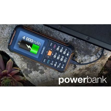 Evolveo - StrongPhone Z6, ūdensizturīgs Dual SIM telefons, melni-oranžs