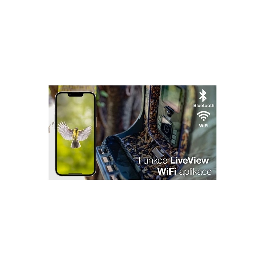 Evolveo - StrongVision BirdFeeder - vieda putnu barotava ar iebūvētu kameru un saules paneli