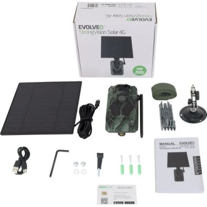 Evolveo - StrongVision Solar 4G, 4G fotokamera ar lietotni un saules paneli