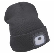 Extol - Cepure ar galvas lampu un USB lādētāju 250 mAh melna size UNI
