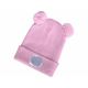 Extol - Cepure ar lukturi un USB uzlādi 250 mAh rozā ar bumbuli, izmērs bērnu