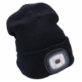 Extol - Cepure ar lukturi un USB uzlādi 300 mAh melna, izmērs UNI