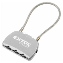 Extol - Kombinētā slēdzene ar stiepli un trīs ciparu kodu