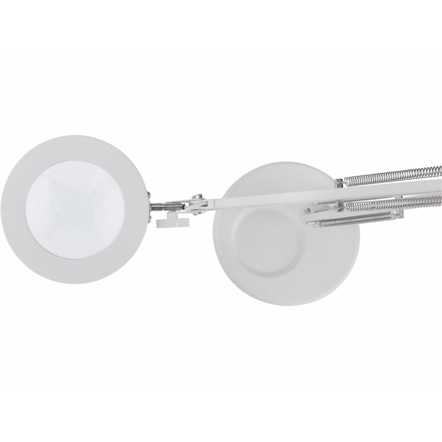 Extol - LED Aptumšojama galda lampa ar palielināmo stiklu LED/8W/5V 2900/4500/7500K balta