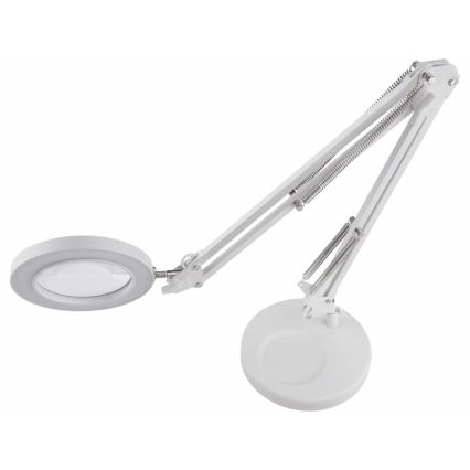 Extol - LED Aptumšojama galda lampa ar palielināmo stiklu LED/8W/5V 2900/4500/7500K balta