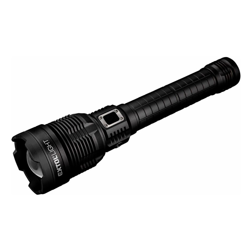 Extol - LED Aptumšojams uzlādējams lukturītis ar lādētājakumulatoru LED/60W/10000 mAh 8000 lm IPX4 melna