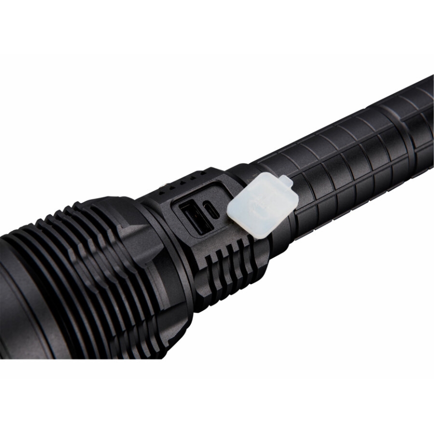 Extol - LED Aptumšojams uzlādējams lukturītis ar lādētājakumulatoru LED/60W/10000 mAh 8000 lm IPX4 melna