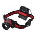 Extol - LED Galvas lampa LED/10W/2400 mAh/3,7V melna/sarkana