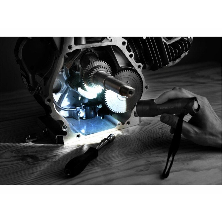 Extol - LED Lukturis LED/3xAAA IP54 antracīta