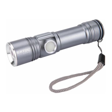 Extol - LED Uzlādējams lukturis LED/2000 mAh/3,7V matēts hroms