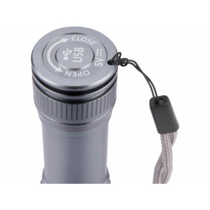 Extol - LED Uzlādējams lukturis LED/2000 mAh/3,7V matēts hroms