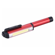 Extol - LED Zīmulis ar lampiņu LED/3W/3xAAA sarkans/melns