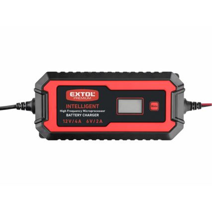 Extol Premium - Auto baterijas lādētājs 9 posmi 6/12V 4A IP65