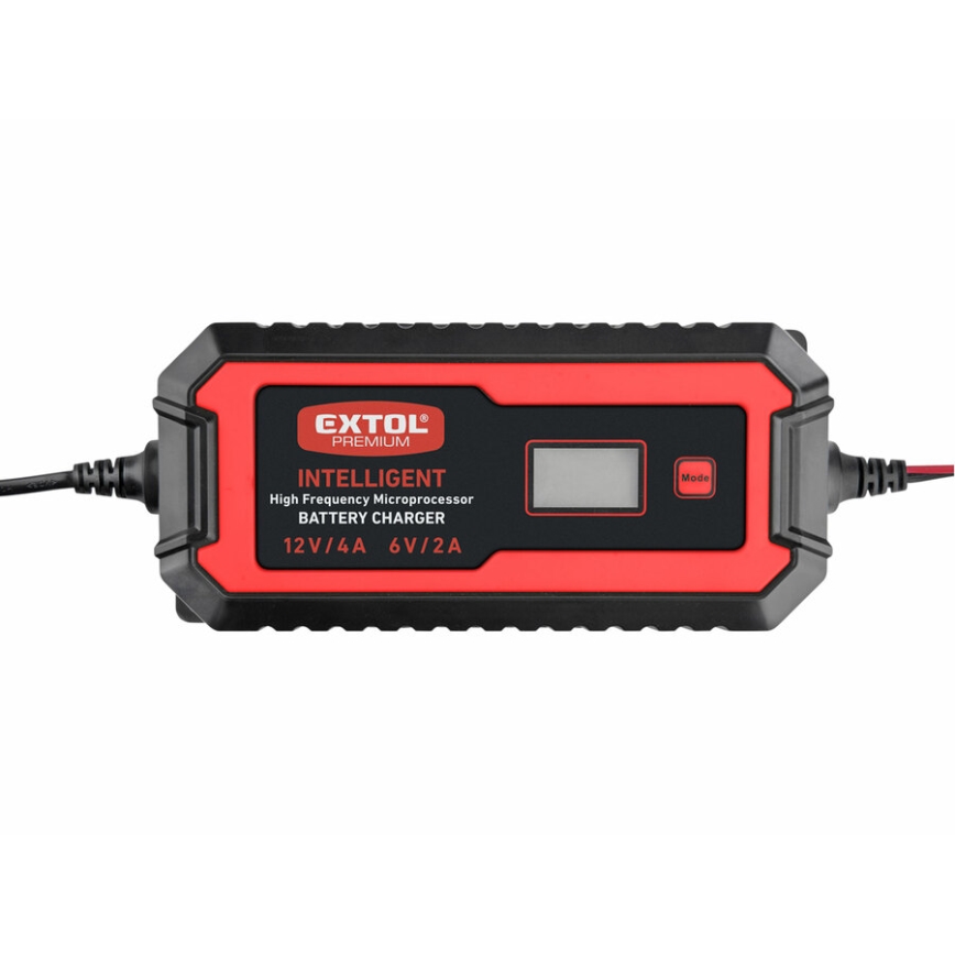 Extol Premium - Auto baterijas lādētājs 9 posmi 6/12V 4A IP65