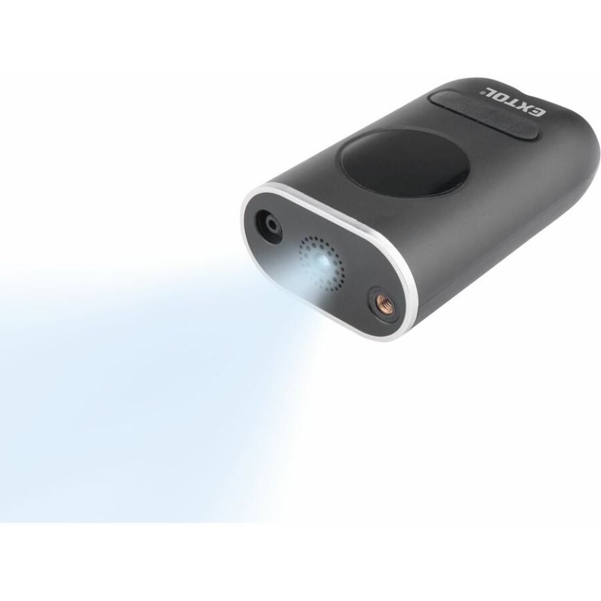 Extol Premium - Digitālais kabatas kompresors 4000 mAh 7,4V melna