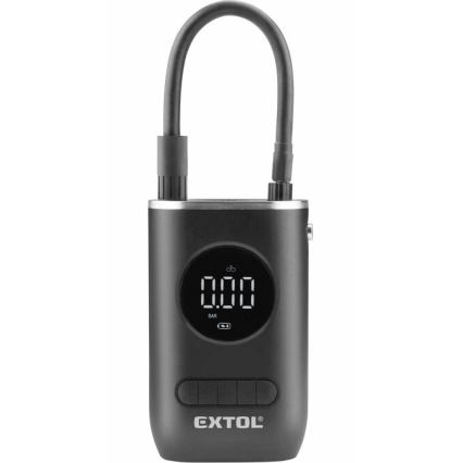 Extol Premium - Digitālais kabatas kompresors 4000 mAh 7,4V melna