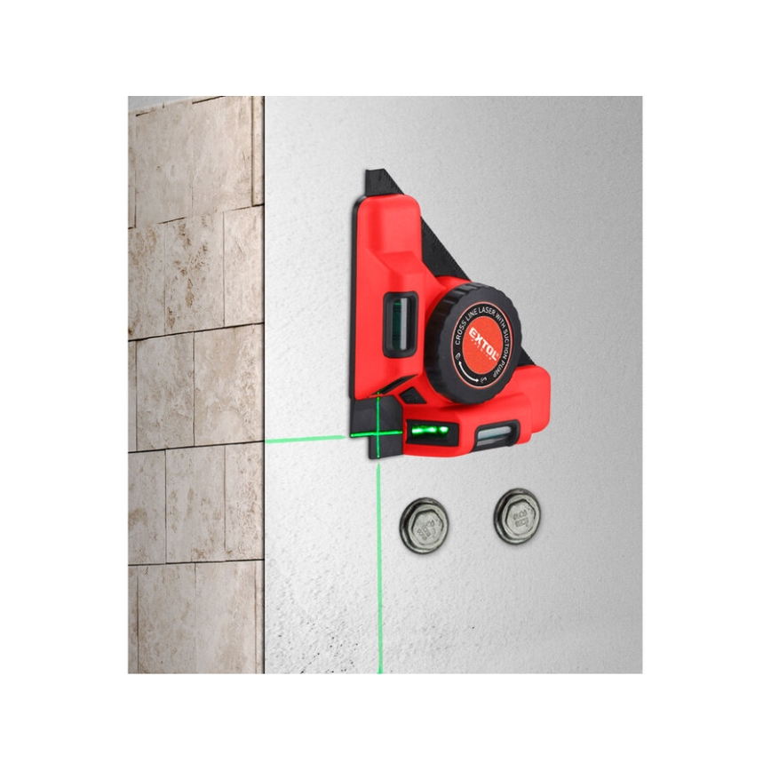 Extol Premium - Lāzera leņķis 90° ar elektrisku piesūcekļa moduli 5V/1000 mAh