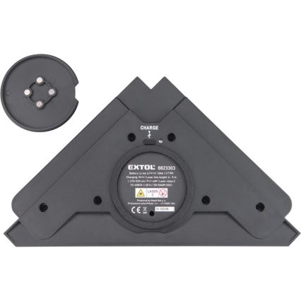 Extol Premium - Lāzera leņķis 90° ar elektrisku piesūcekļa moduli 5V/1000 mAh
