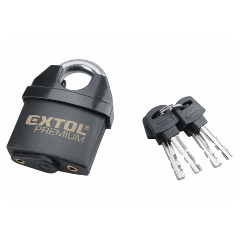 Extol Premium - Ūdensizturīga piekaramā slēdzene 60 mm melna