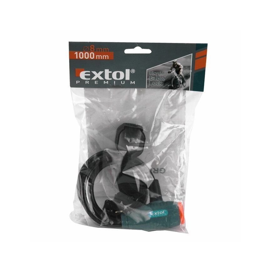 Extol Premium- Velosipēda slēdzene ar stiepli 8x1000 mm