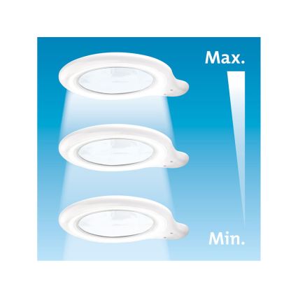 Extol - regulējama LED galda lampa ar palielināmo lupu LED/10W/230V balta