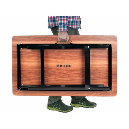 Extol - Saliekamais darba galds 100x60 cm brūns/melns