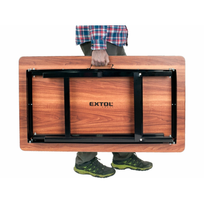 Extol - Saliekamais darba galds 100x60 cm brūns/melns