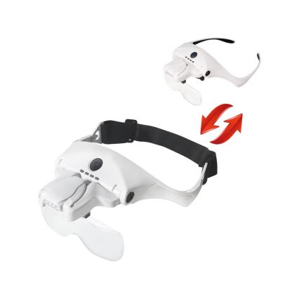 Extol - Uzlādējamas brilles ar palielinājošu lēcu un LED apgaismojumu/300 mAh