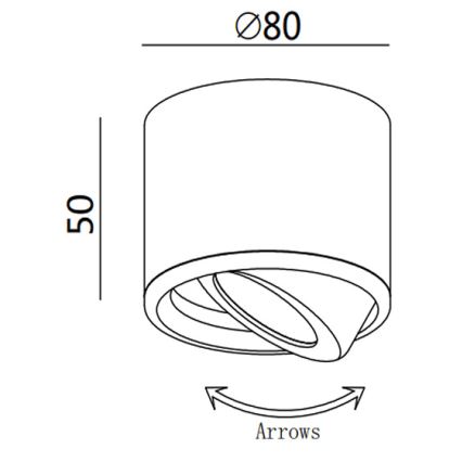Fabas 3430/71/102 - LED lampa ANZIO 1xLED/6W/230V