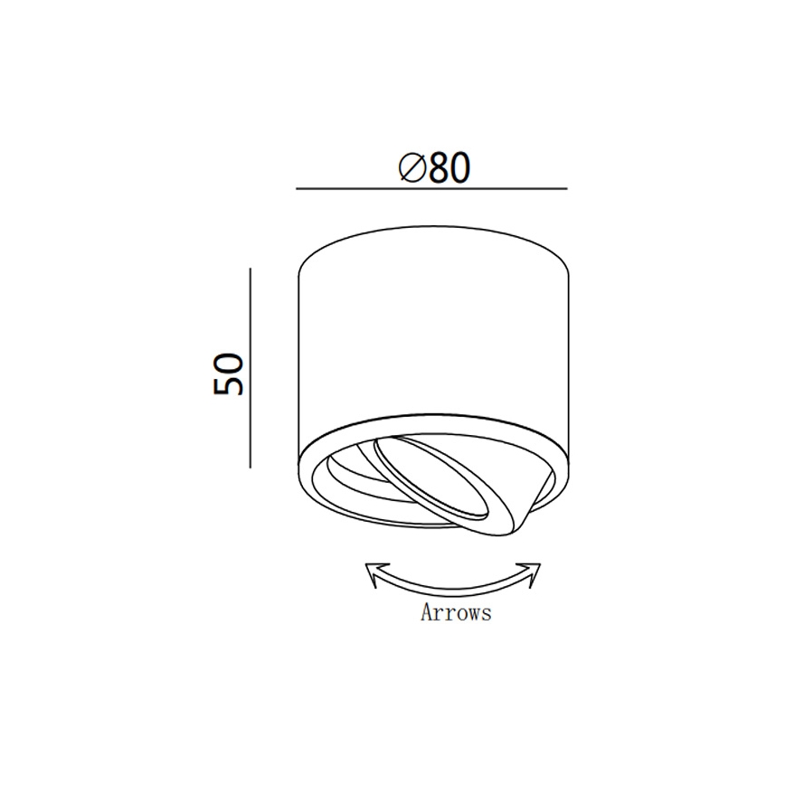 Fabas 3430/71/102 - LED virziena gaismeklis ANZIO LED/6W/230V