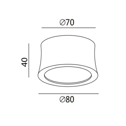 Fabas 3440/71/102 - LED virziena gaismeklis PONZA LED/7W/230V