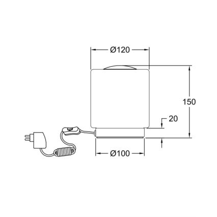 Fabas Luce 3257-30-138 - LED Skārienvadāma aptumšojama galda lampa SIMI LED/8W/230V sudraba