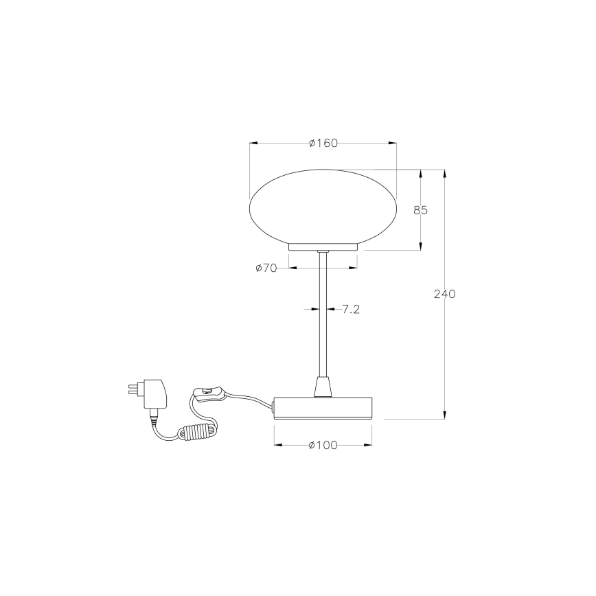 Fabas Luce 3339-30-178 - LED Skārienvadāma aptumšojama galda lampa JAP LED/5W/230V matēts hroms