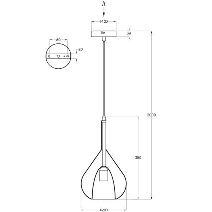 Fabas Luce 3481-40-125 - Lustra ar auklu LILA 1xE27/40W/230V zelta