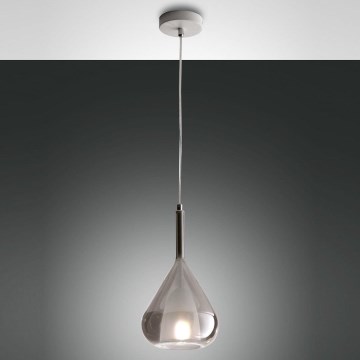 Fabas Luce 3481-40-126 - Lustra ar auklu LILA 1xE27/40W/230V pelēka