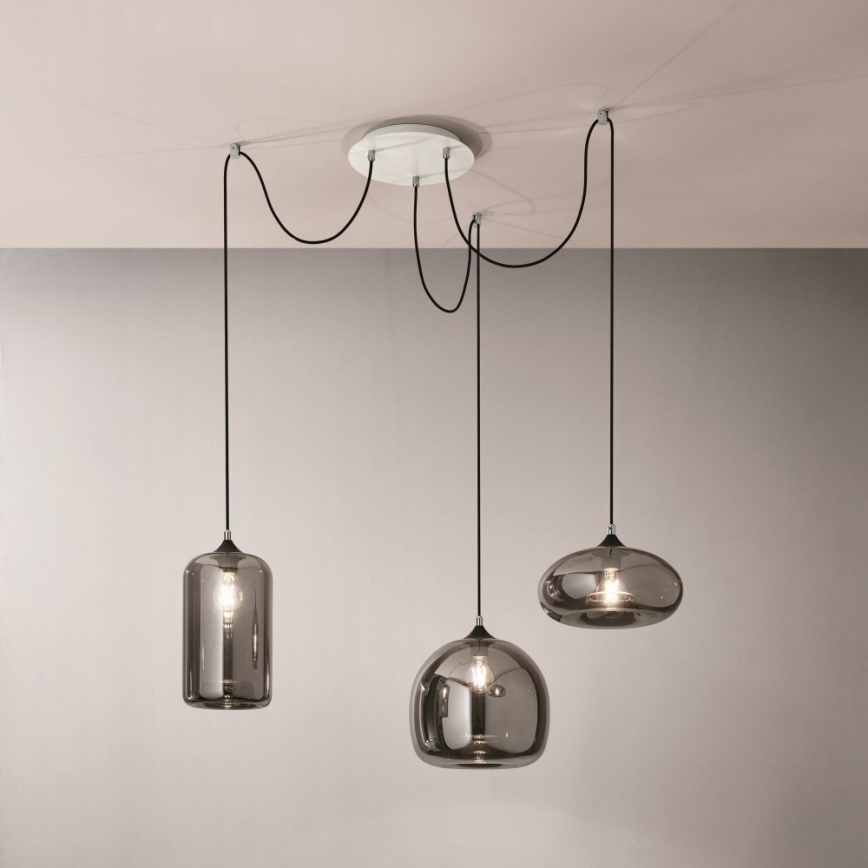 Fabas Luce 3496-47-126 - Lustra ar auklu FIONA 3xE27/60W/230V