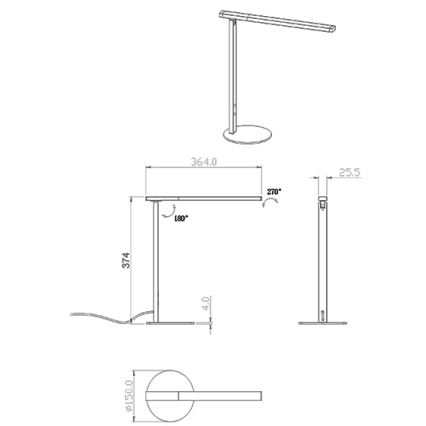 Fabas Luce 3550-30-101 - LED Aptumšojama galda lampa IDEAL LED/10W/230V 3000-6000K, melna