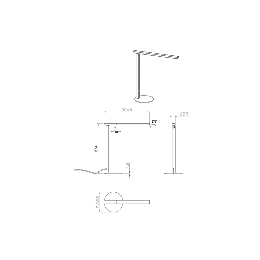 Fabas Luce 3550-30-102 - LED Aptumšojama galda lampa IDEAL LED/10W/230V 3000-6000K, balta