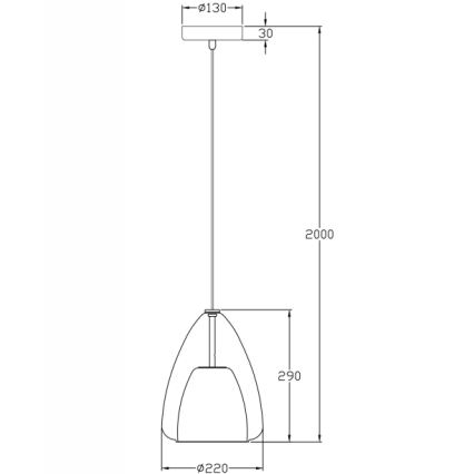 Fabas Luce 3673-40-125 - Lustra ar auklu BRITTON 1xE27/40W/230V zelta