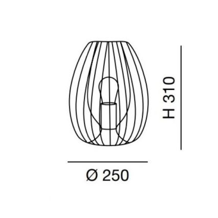 Fabas Luce 3677-34-102 - Galda lampa CAMP 1xE27/40W/230V balta